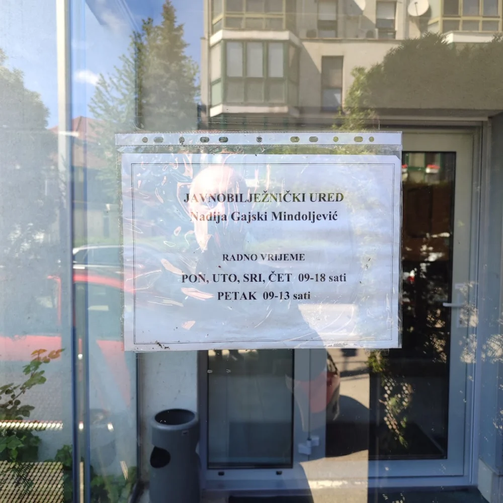 Javni bilježnik Nadija Gajski Mindoljević
