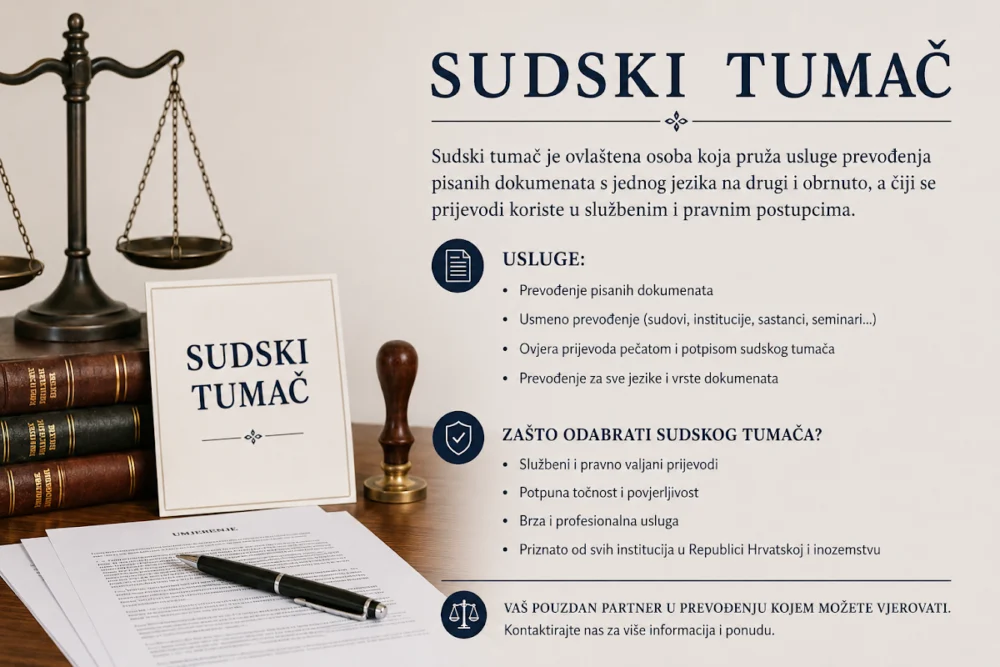 Sudski tumač za talijanski i španjolski jezik